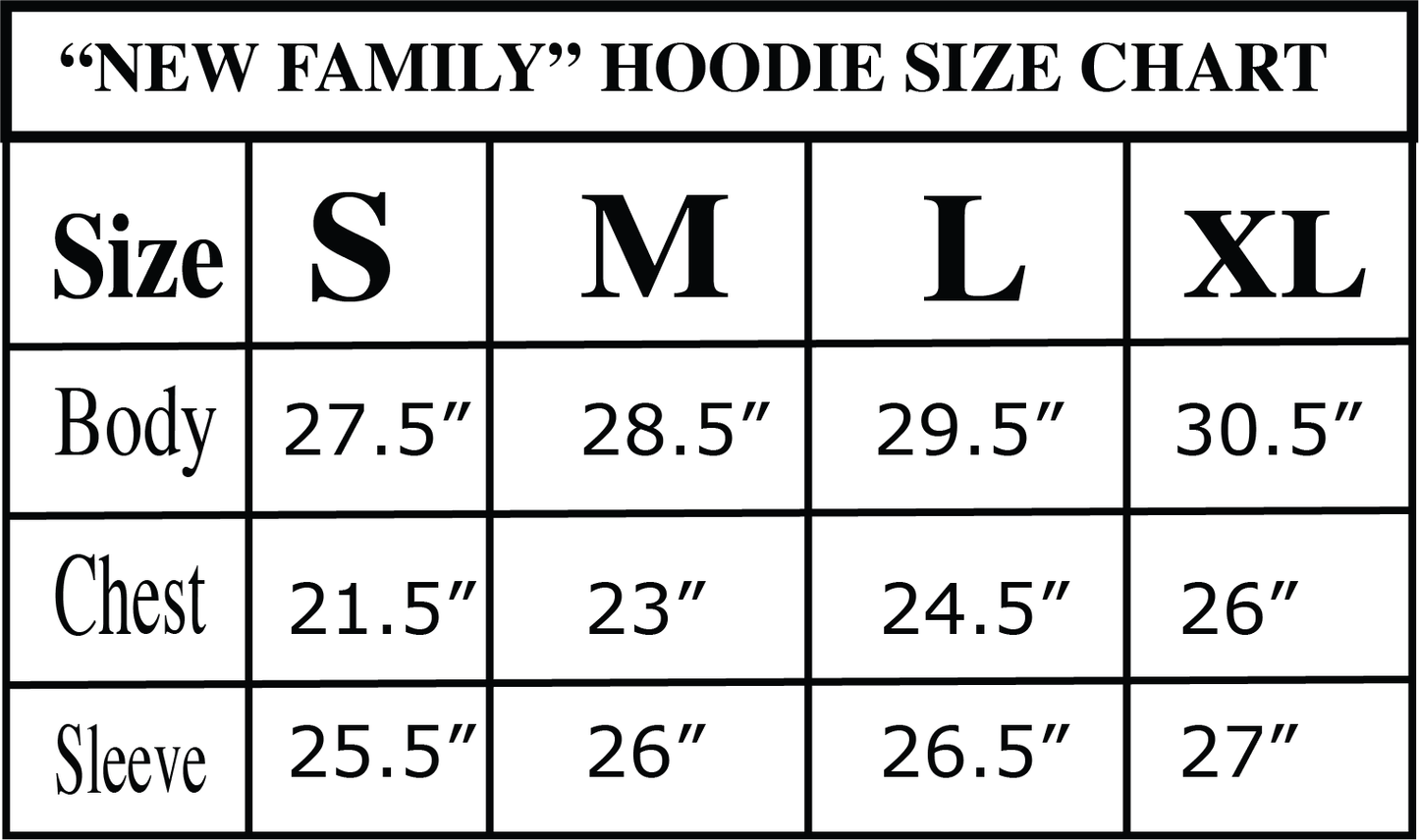 "NEW FAMILY" Black Hoodie